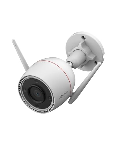 EZVIZ H3c Security Camera, 3MP 2K Outdoor WiFi Camera CCTV for Home with Color Night Vision, AI Human Shape Detection, Active Defense, Weatherproof, Two Way Talk, Customizable Voice, Works with Alexa