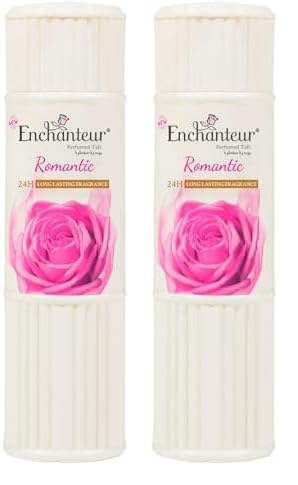 EnchantEUr Romantic Talc Fragrance Powder, 125 G, 2Ue0302 (Pack of 2)