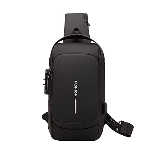 USB Charging Sport Sling Anti-theft Shoulder Bag, Anti-theft Crossbody Bag Men's & Women Shoulder Bag Backpack Motorcycle Bag,Waterproof Motorcycle Bag Chest Bags for Men Women
