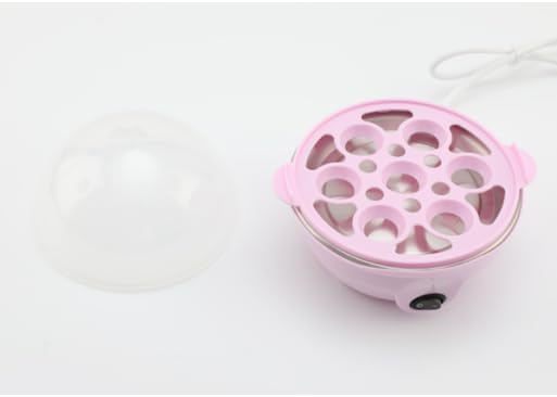 DSP Electric Egg Cooker 2-in-1 Steamer, 6-Egg Capacity, Rapid Boiler for Hard, Soft, and Poached Eggs, BPA-Free, Automatic Shut-Off, Multi-Function Cooker for Healthy Breakfasts, Model -KA5016 (Pink)