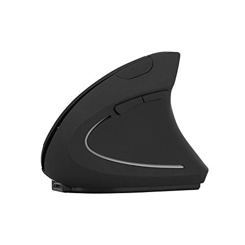 bizofft Vertical Mouse, 2.4GHz Wireless Laptop Accessory Black Wireless Mouse, Ergonomic Design Wireless Mouse for Office Home Computer Game 3 Adjustable DPI (800/1200/1600)