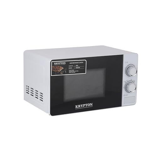 Krypton 20 L Microwave Oven | Multi-Functional Cooking, Timer and Temperature Control, Defrost Function, Reheating, Thawing/Push Open Door Handle and Mirror Glass Finish/Black, 2 Years Warranty
