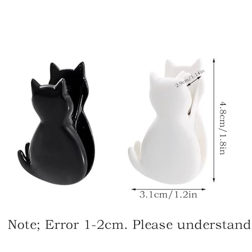 Bag Clips,Cat Snack Pouch Clamp - Reusable Small Chip Clips Set of 2 for Kitchen Refrigerator Pantry Food Bread Snack Sealing