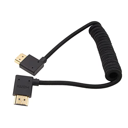 HangTon HDMI 4K 120p 8K Cable for Atomos Ninja V Portkeys FEELWORLD Monitor Sony A7Siii A7RV A7IV FX30 Canon C300 C500 Lumix S5II Nikon Camera Right Type A HDMI 2.1