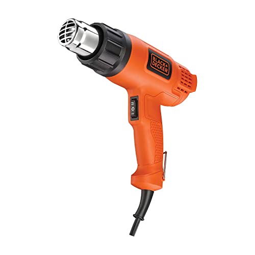 BLACK+DECKER 1750W Corded 2 Mode Heat Gun for Stripping Paint, Varnishes & Adhesives, Orange/Black - KX1650-B5,