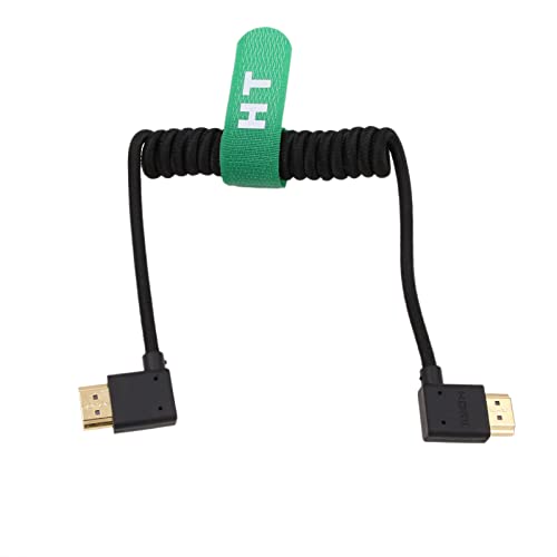 HangTon HDMI 4K 120p 8K Cable for Atomos Ninja V Portkeys FEELWORLD Monitor Sony A7Siii A7RV A7IV FX30 Canon C300 C500 Lumix S5II Nikon Camera Right Type A HDMI 2.1