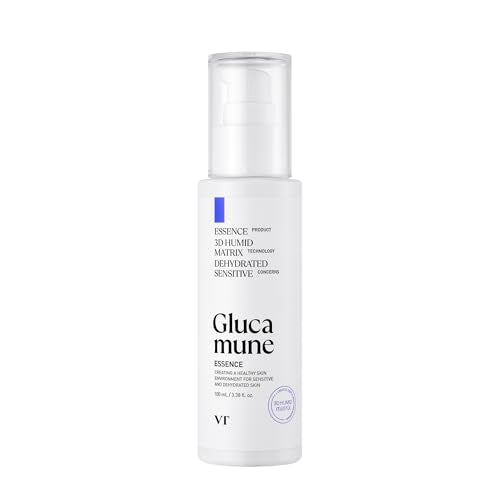 VT Cosmetics Glucamune Essence | Plant-based mucin, Soothing&Calming Essence for All Skin Types (3.38 Fl Oz/100ml).