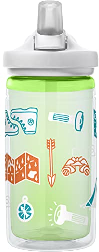 Camelbak Eddy+ Kids .4L Bottle, Insulated, Adventure Map, 2283101040, Eddy+ Kids Insulated 14Oz, Adventure Map, L