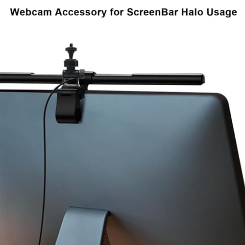 JCWINY Web cam Accessory ScreenBar Halo, Webcam Stand for Monitor Light Bar Angle Adjustable Computer Light Webcam Mount for BENQ Quntis Monitor Lamp Super Strong Nano Adhesive Mount