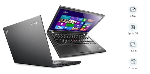 Lenovo (Renewed) T440 ThinkPad Laptop (Intel Core i5-4th Gen,8GB DDR3L RAM,256GB Ssd Hard,14.1in Display, Win 10 Pro)