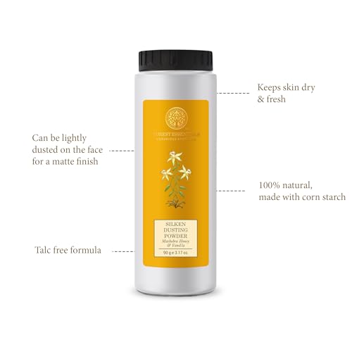 Forest Essentials Silken Dusting Powder (Honey and Vanilla,90g)