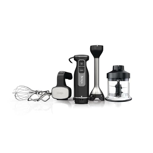 Ninja Foodi 3-in-1 Hand Blender, Mixer & Chopper [CI100ME], 850W, Silver/black