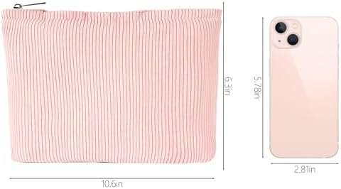 ZLFSRQ 3Pcs Checkered Makeup Bag for Women Large Cosmetic Bag Set Travel Toiletry Bag Makeup Pouch Bag for Purse Pink Zipper Storage Bag Organizer Cute Small Aesthetic Girls Car Essentials Bag