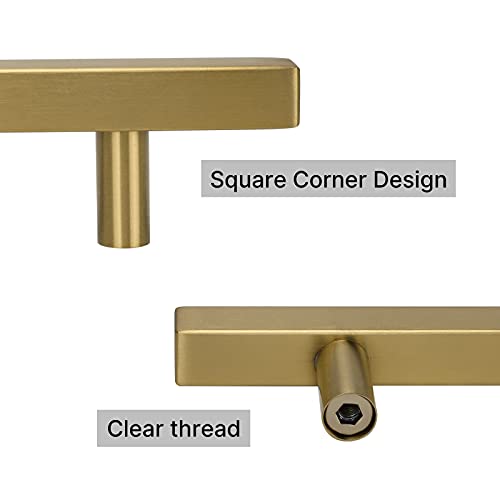 LONTAN 10 Pack Gold Cupboard Handles 160mm Gold Kitchen Handles Cabinet Hardware Drawer Pulls Kitchen Cupboard Furniture Stainless Steel