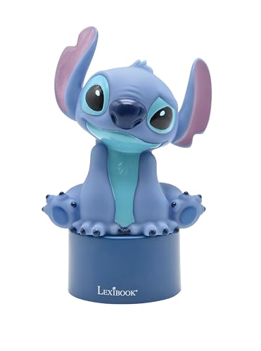 Lexibook, Disney Stitch, Nightlight with Speaker, Colour change, Soft light, Battery operated, Blue, NS01D