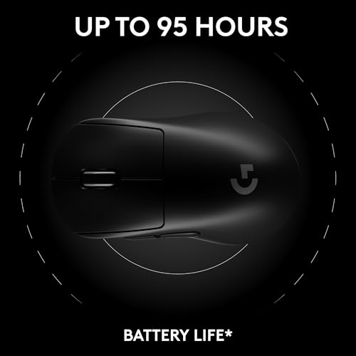 Logitech G PRO X Superlight 2 DEX Lightspeed Wireless Gaming Mouse, 60g pro-Grade Lightweight Mouse with 5 programmable Buttons, USB-C Charging, 32k DPI Sensor for PC/Mac - Black