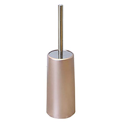 Affogato Toilet Brush and Holder Set Dense Nylon Bristles Sturdy Stainless Steel Long Handle Deep Cleaning Scrubbing, Slim Compact for Bathroom Storage - Ergonomic, Elegant, Rustproof, Durable