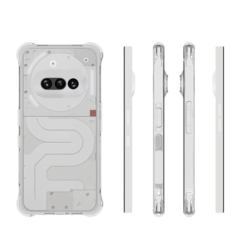 CNPUTAO for Nothing Phone 3a 5G Case with Screen Protector (2 Pieces) Slim Shock Absorption TPU Soft Edge Bumper with Reinforced Corners Transparent Protective Cover
