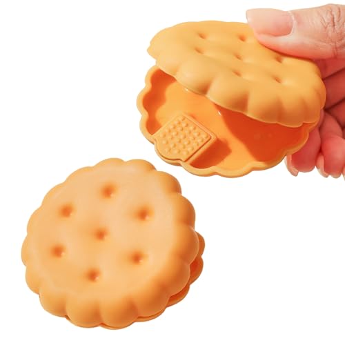 Bag Clips for Food Storage, 2 Pack Snacks Sealing Clip, Storage Gadgets, Household Food Preservation, Cookie Shaped Kitchen Accessories for Indoor Kids Adults Outdoor Travel