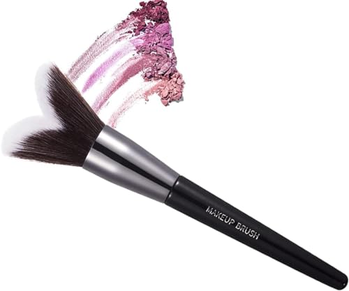 Excefore Concealer Brush, Foundation Contour Concealer Brush, Heart-Shaped Makeup Brush, Kabuki Brush Under Eye Nose Contour, for Concealing Blending Setting Buffing Powder Cosmetic Foundation brush