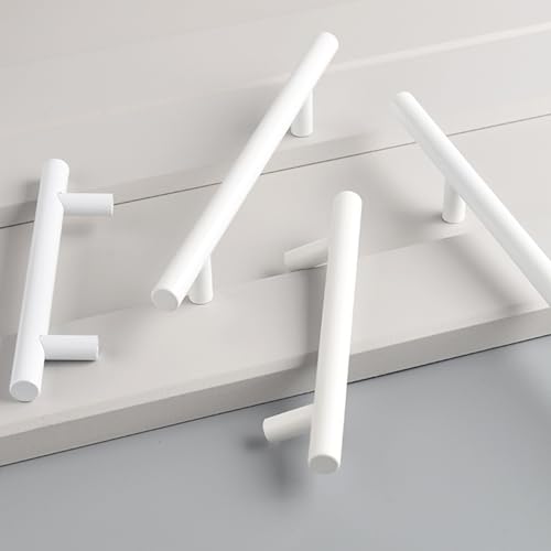 34 Pack 5 Inch Cabinet Pulls Matte White Stainless Steel Kitchen Drawer Handles Cupboard Vanity Dresser Hardware 5 InchLength, 3 Inch Hole Center