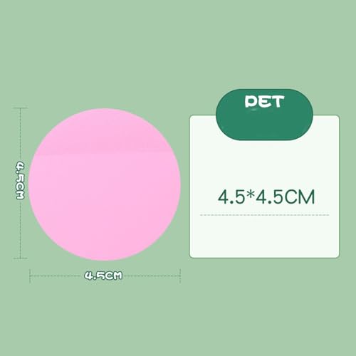 AJIODA Transparent Sticky Notes, 400Pcs Morandi Cute Round Clear Sticky Tabs, Translucent Book Markers Colorful Page Flags Stickers, Bible Journaling Accessories Aesthetic Office School Supplies