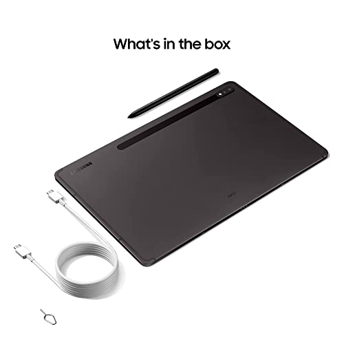 Samsung Galaxy Tab S8 Android Tablet, 12.4" LCD Screen, 128GB Storage, S Pen Included, Qualcomm Snapdragon, All-Day Battery, Ultra Wide Camera, 5G  WiFi, Silver (UAE version)