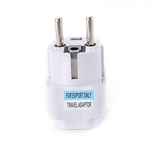 TopDeal Type E/F 2-Pin Grounded Plug Adapter (EU plug 3 Pieces)