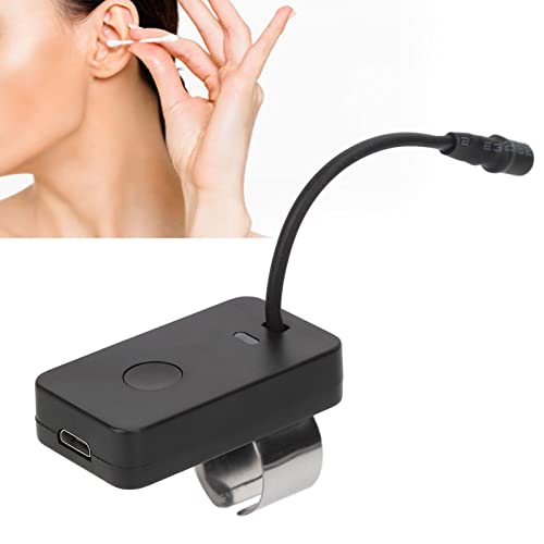 Ear Pick Ear Cleaning Lamp, LED Ear Pick Lamp Multifunction 3 Speeds Ear Wax Removal Tool USB Rechargeable Ear Pick Thumb Lamp Ear Picker Light Ear Wax Cleaner Tool for Ear Cleaning(Black)