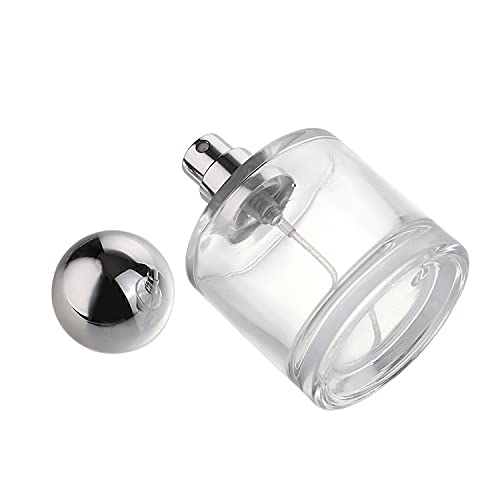 Z?nitude Glassworks 50ml Clear Empty Round Glass Perfume Spray Bottle - Spherical Cap