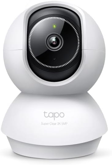Tapo C230 3K 5MP Indoor Camera, Smart AI Detections - Person Pet Baby Cry, Pan/Tilt 360° View, Security Carmera No Monthly Fee, Enhanced Night Vision, Two-way Audio, Works with Alexa & Google