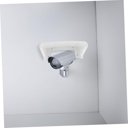 NALACAL Security Camera Weatherproof Cover Shield, Protective Sun Shade Housing for Nest, Ring, Arlo Dome, and Bullet Outdoor Cameras – 27x26.5x9.5CM (White, 1PC)