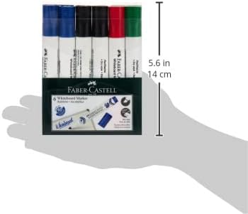 Faber-Castellwhiteboard Marker Chisel Wallet Of 6Pc, Assorted, 253950