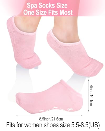 MOMENT Moisturizing Socks, Gel Socks Soft Moisturizing Gel Socks, Gel Spa Socks for Repairing and Softening Dry Cracked Feet Skins, Gel Lining Infused with Essential Oils and Vitamins, Random Color
