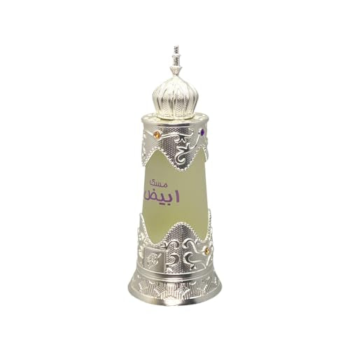 AFNAN Musk Abiyad Unisex Concentrated Perfume Oil, 20 ML