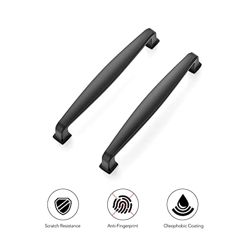 ELECDON 10 Pcs Kitchen Cabinet Handles, Solid Cabinet Pulls Cabinet Hardware 5 inch Hole Center Matte Black Drawer Pulls for Cupboard Drawer Handles (Black)