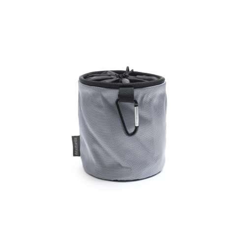 Brabantia x1 Premium Clothespin Storage Bag with Hanging Carabiner & Closing Cord (Random Color) Space Saving Organizer for Clothes Pins, Hangs on Clothesline/Drying Rack, Holds up to 150 Pins