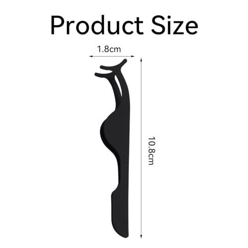 Durable Stainless Steel Eyelash Applicator Tool,Simple Black Lash Applicator Tool,Compact Portable False Eyelash Applicator Tool,for Loading and Unloading False Eyelashes for Girls Boys