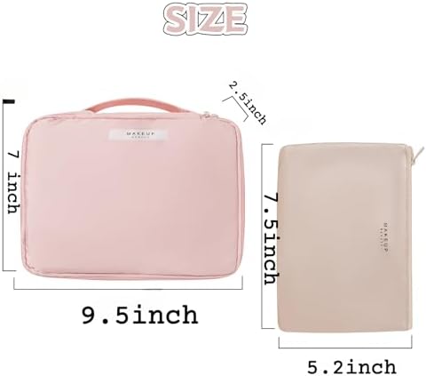 Queboom Travel Makeup Bag Cosmetic Bag Makeup Bag Toiletry bag for women and girls