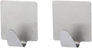Royalford Wall Hooks 2pcs RF12501 Stainless Steel Strong Suction Hook for Home Kitchen and Bathroom Heavy Duty Nail Free Sticky hangers with Hooks Utility Towel bath Ceiling Self Adhesive Strong Screw