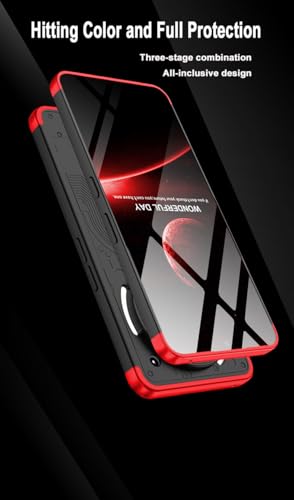 Case for Nothing Phone 3A/3 Pro, Matte Finish Design Lightweight Case, 3 in 1 Premium Slim Shockproof Hard PC Plastic Anti-Scratch Protector Cover (Black,3 Pro)