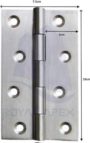 Biellaâ„¢ 6Pcs Folding Butt Hinges- Inner Door Butt Hinge with Mounting Screws for Cupboard, Cabinet, Windows, Jewellery Box Home Furniture Hardware Cabinets-4Inchâ€¦