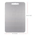 SOUUXIU Set of 2 Stainless Steel Cutting Boards with Handle Non-Stick Cutting Board for Meat, Fruit, Vegetables Non-Slip Cutting Boards for The Kitchen
