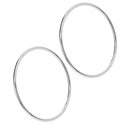 Sorandy Purse Handle Replacements - Round Shape Metal Handles for Luggage, Shoulder Bag, Beach Bag, Handbag DIY Accessories (#3) - 2Pcs