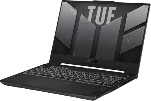 ASUS TUF Gaming A15 FA507 Laptop, 15.6" FHD 144Hz Display, AMD Ryzen 7 7435HS CPU, 16GB DDR5 RAM, 512GB SSD, RTX 4060 8GB Graphics, Backlit RGB, Win 11, Black