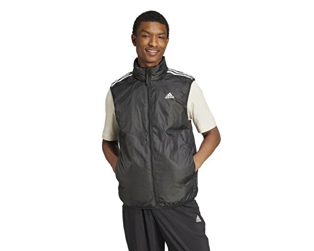adidas Men's Essentials 3 Stripes Insulated Vest Thin Filled Jacket (pack of 1)