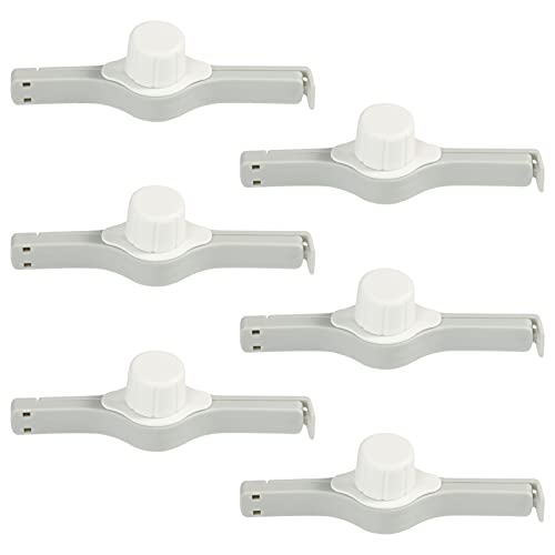 Cabilock 6pcs Bag Clips for Food Food Storage Sealing Clips with Pour Spouts Kitchen Chip Bag Clips Plastic Cap Sealer Clips Great for Food Storage and Organization