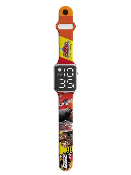 MACMERISE Cars LED Smart Digital Watch – Official Licensed Kids Watch | Easy-to-Read Display, Power-Saving Mode, & Cars Characters | Ideal Gift for Kids