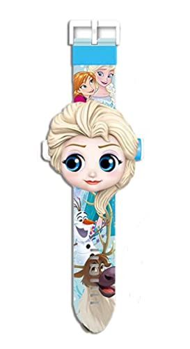 BBYY Children's Watch With Projector - 3D Doll Watch Flip, Outdoor Sports Toys, Digital Display, Adjustable Strap - Birthday Gift for Boys and Girls (Frozen)