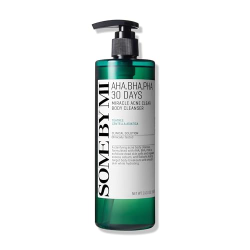 Some By Mi Aha Bha Pha 30 Days Miracle Acne Clear Body Cleanser | 400ml | Daily Body Wash For Acne Prone Skin | Mild Exfoliating Effect, Deep Cleanses Sebum & Dead Cells